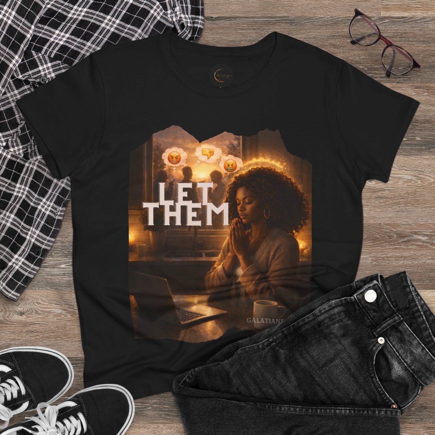 Let Them Women's Midweight Cotton Tee