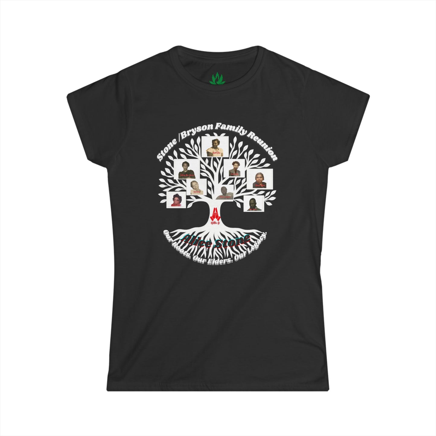 Bryson–Stone Family Reunion Women’s Softstyle Tee — Product Description