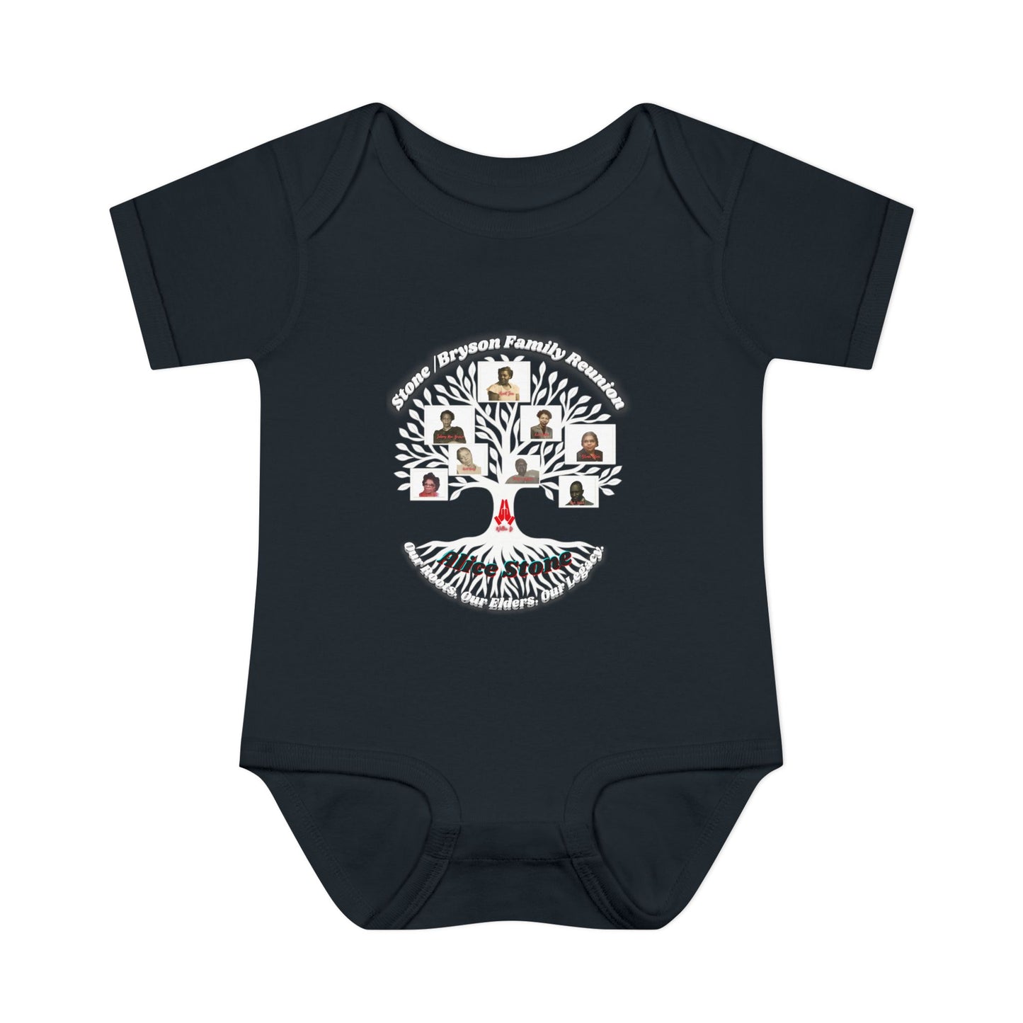 Bryson–Stone Family Reunion Infant Rib Bodysuit — Product Description