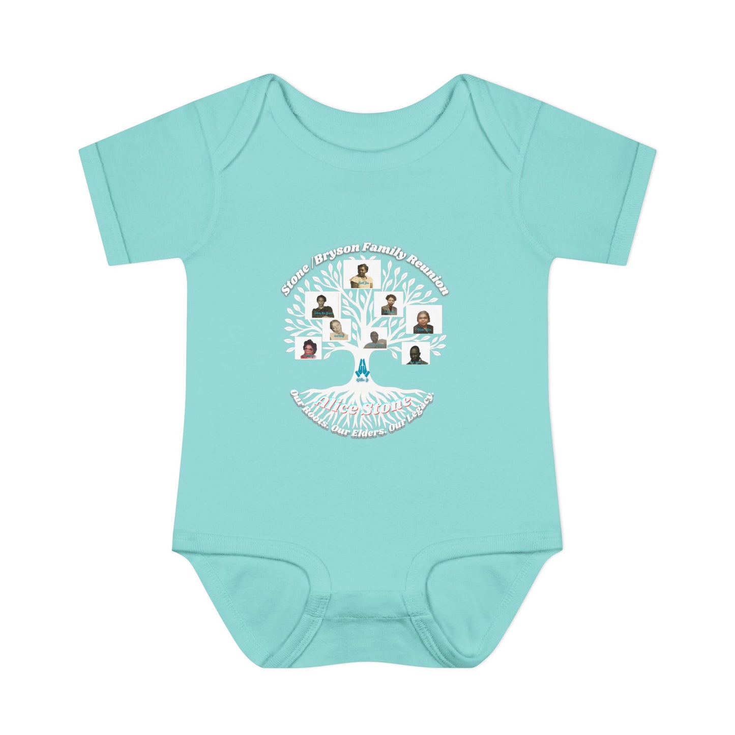 Bryson–Stone Family Reunion Infant Rib Bodysuit — Product Description