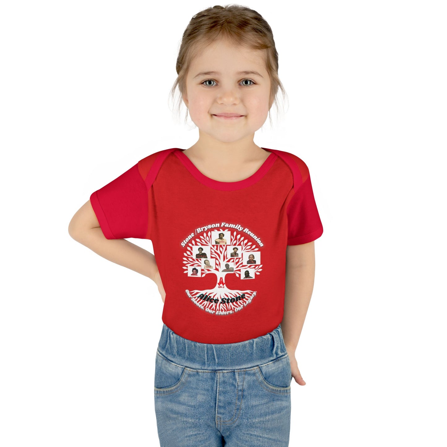Bryson–Stone Family Reunion Infant Rib Bodysuit — Product Description