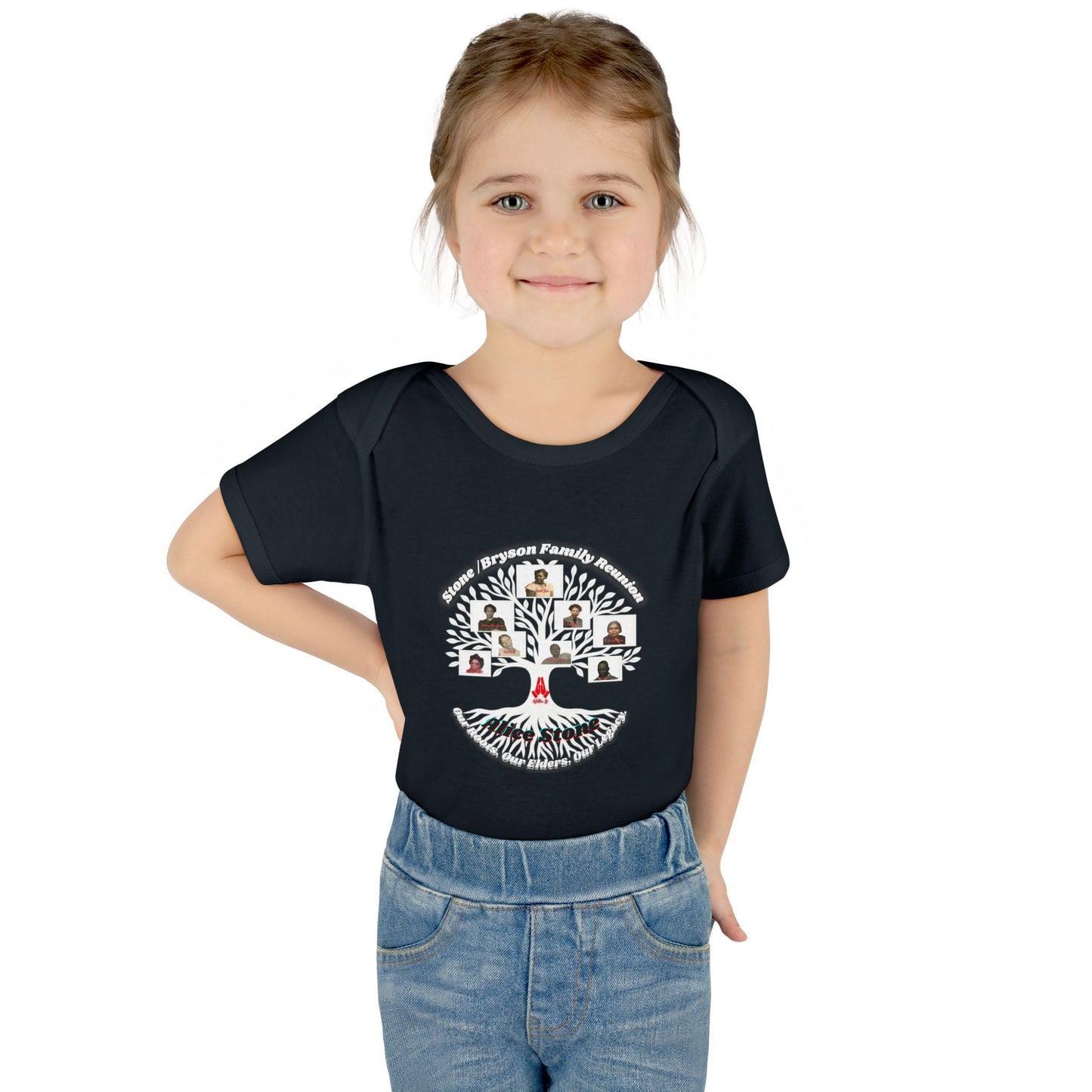 Bryson–Stone Family Reunion Infant Rib Bodysuit — Product Description