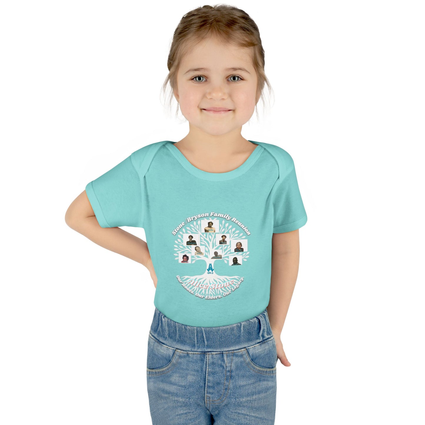 Bryson–Stone Family Reunion Infant Rib Bodysuit — Product Description